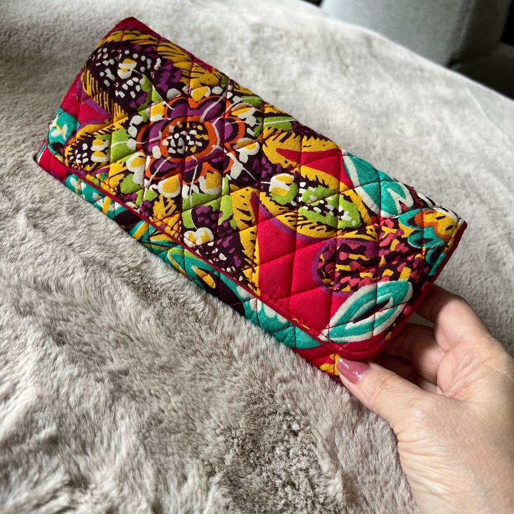 Vera Bradley Red Floral Quilted Clutch